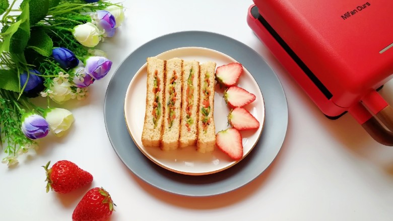 全麦蔬菜三明治,味道超赞!