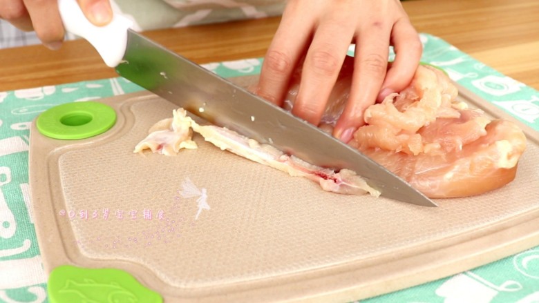 鸡肉松(面包机版),鸡脯肉去筋膜