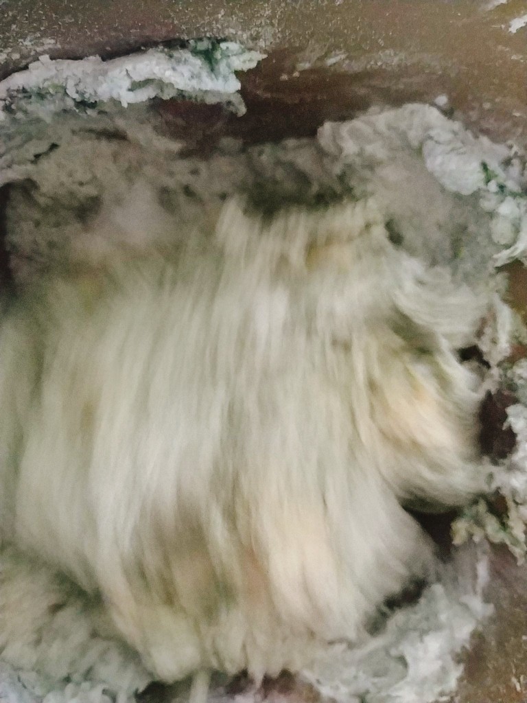 青蛙🐸挤挤包,面包机选择一个揉面程序开盖揉面20分钟;