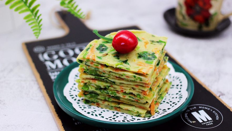 鹅蛋菠菜早餐饼