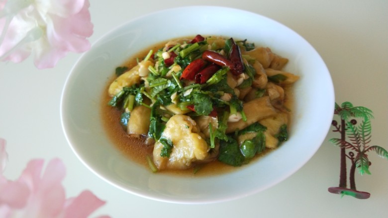 #蒸菜#香菜蒜末凉拌茄泥 新文美食,成品图