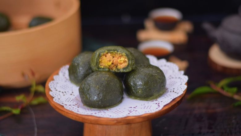 网红肉松青团