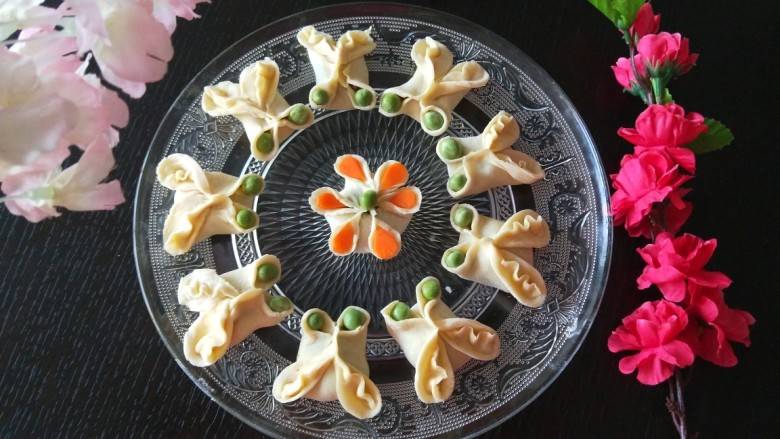 宝宝早餐 糊蝶蒸饺,成品图
