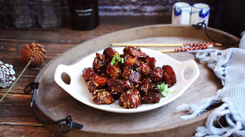 糖醋排骨~上海本帮菜,成品图。