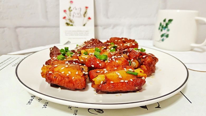 金牌本帮糖醋排骨,成品图。