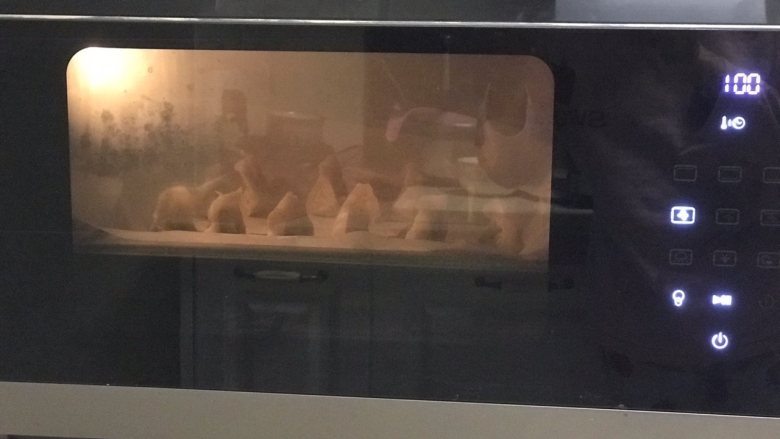 四鲜饺子,蒸烤箱选择纯蒸模式,100度15分钟左右。
