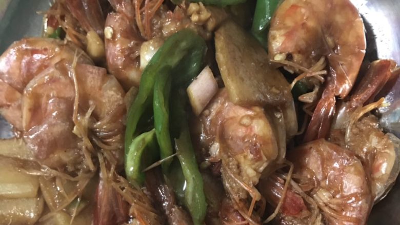 香辣油焖虾尾