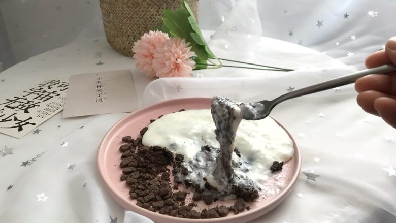 鲜奶麻薯,加黄豆粉也好吃