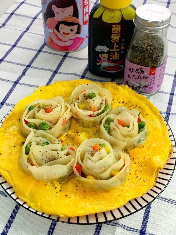 玫瑰蛋包饺,完成啦✌️