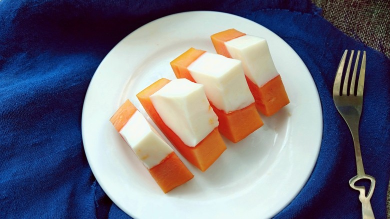 木瓜牛奶冻