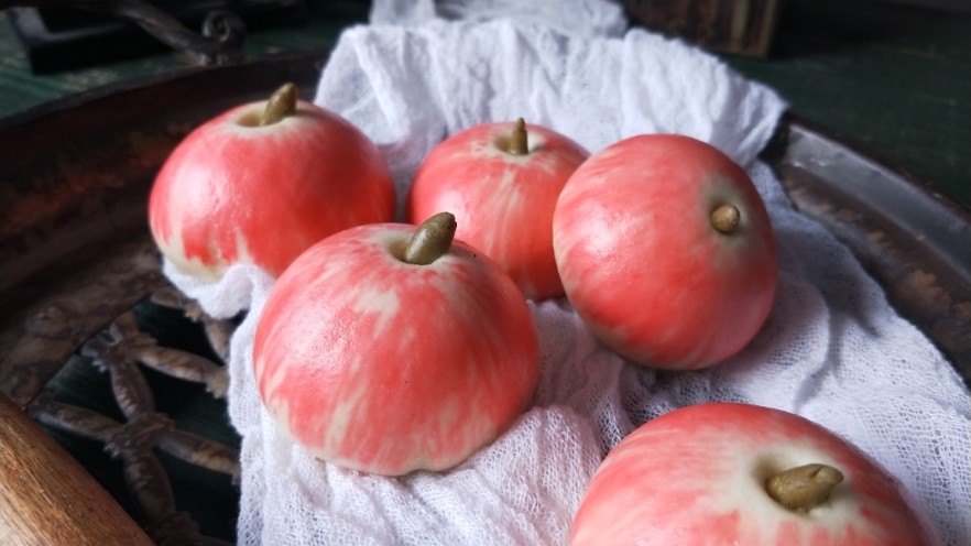 苹果豆沙包