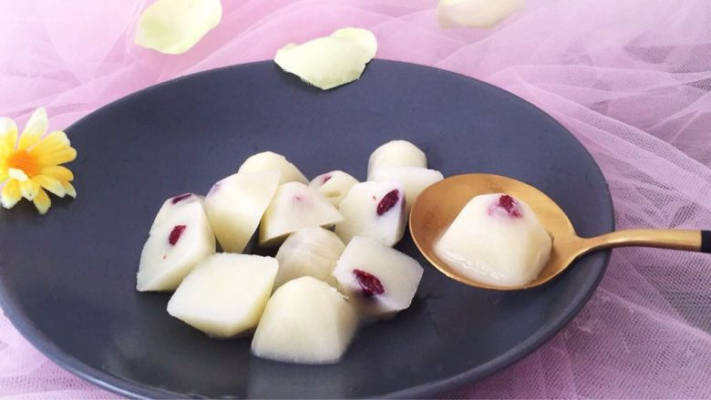 蔓越莓哈密瓜牛奶冰,成品图！