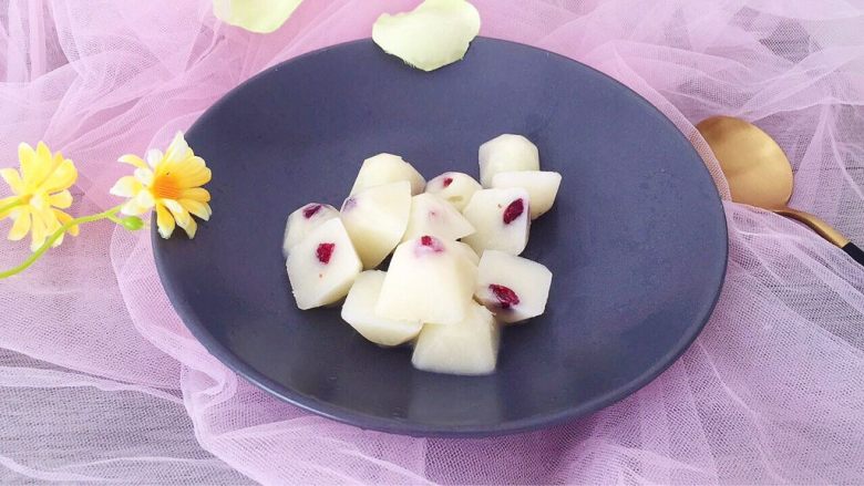 蔓越莓哈密瓜牛奶冰,成品图！