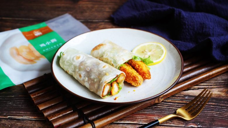 香酥鸡柳卷饼,成品图,