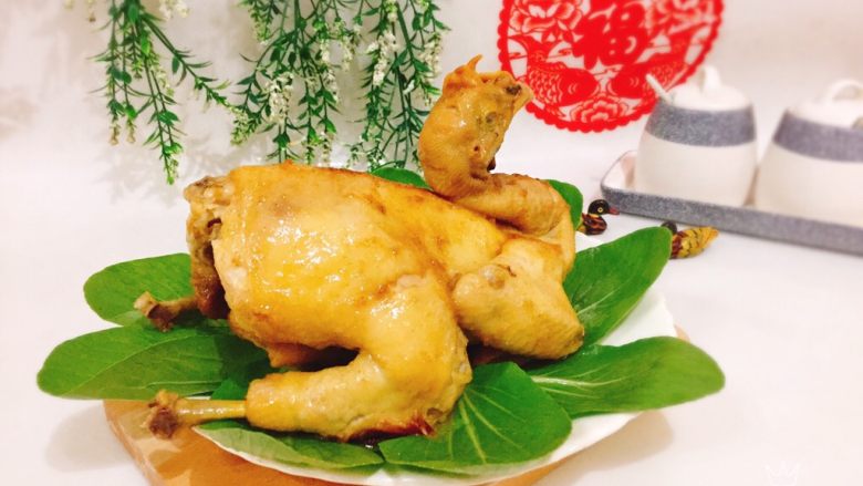 电饭煲版盐焗鸡,成品图