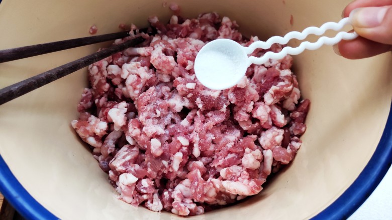 家常茴香猪肉水饺,加入适量盐,依个人口味添加。