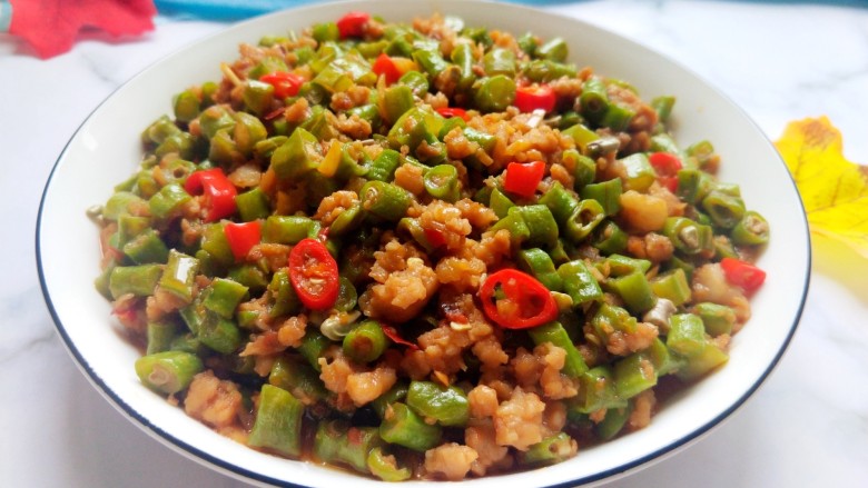 肉沫炒豆角,好香好下饭!