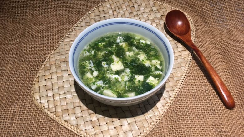 荠菜豆腐羹,完美!