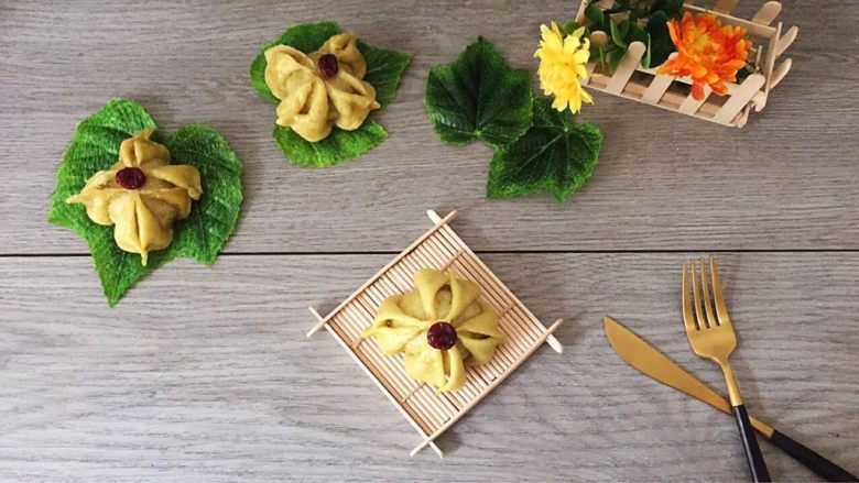 牛油果香蕉奶昔变身花样馒头,成品图!