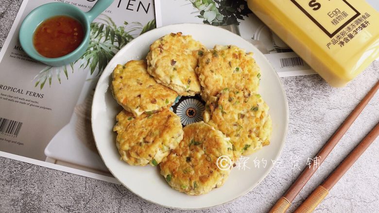 素煎豆腐鸡蛋饼,完成。