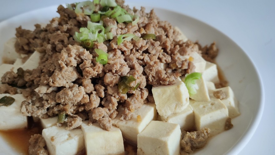 蒸菜，肉末豆腐