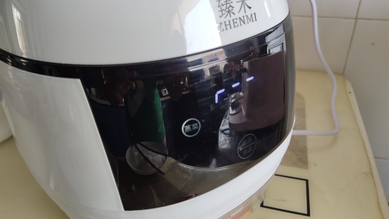 蒜蓉粉丝蒸扇贝电饭煲版本,启动蒸菜功能蒸15分钟