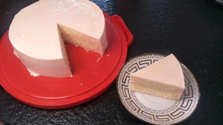 奶油生日蛋糕(无需抹面),吃的时候热刀切超级顺滑
