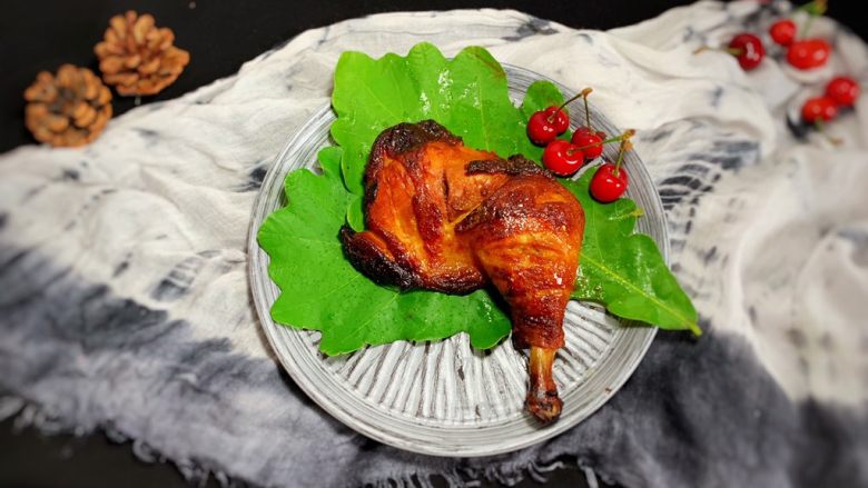 奥尔良烤鸡腿,完成
