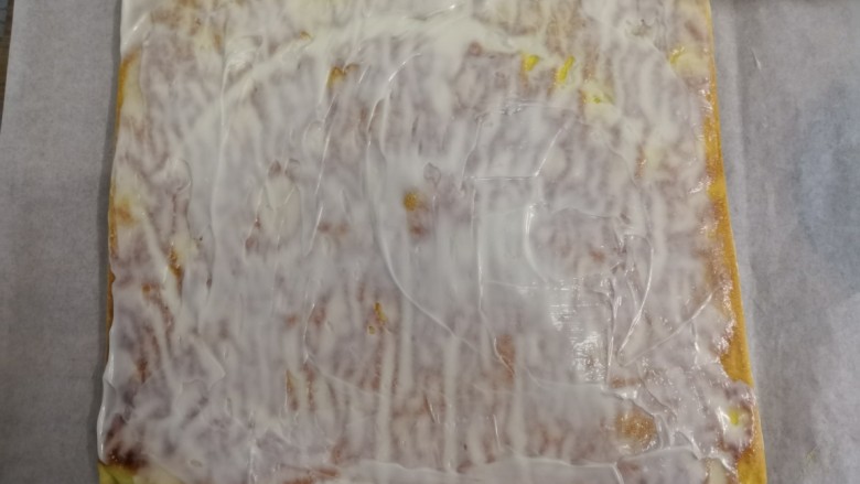 无油肉松蛋糕卷,抹上,沙拉酱