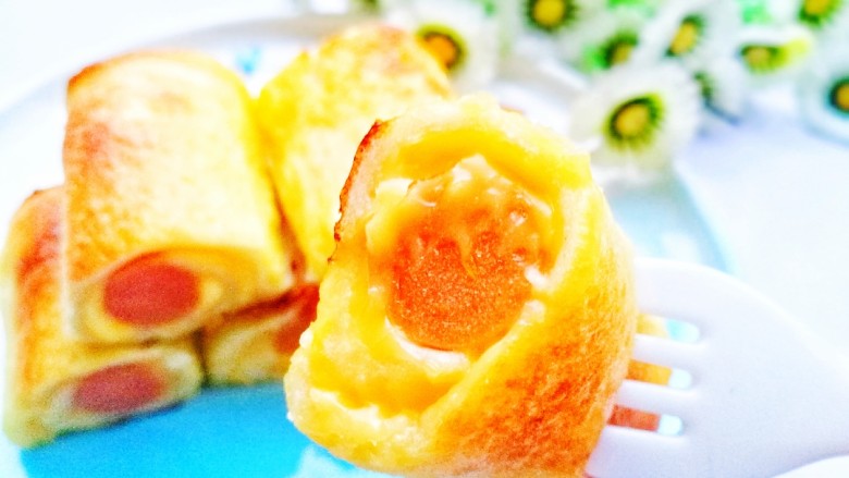 爆浆芝士火腿土司卷,来吃!