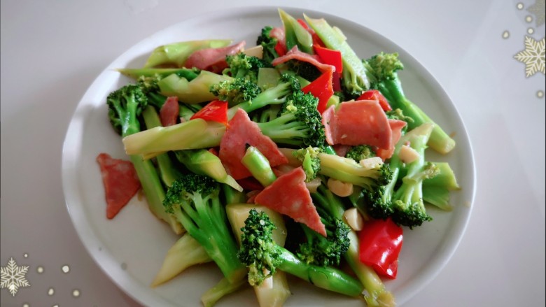 <span style="color:red">培根</span>🥓<span style="color:red">西兰花</span>🥦