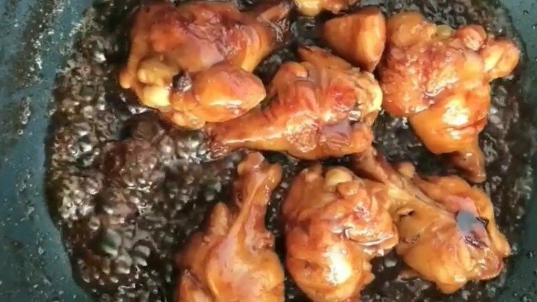 家庭版红烧鸡腿,大火收汁出锅