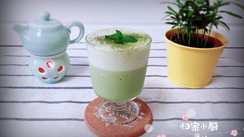 抹茶星冰乐(无奶油低脂版),再来一个特写。