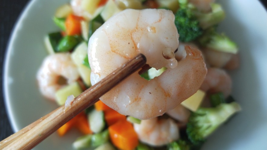 五彩缤纷炒虾仁