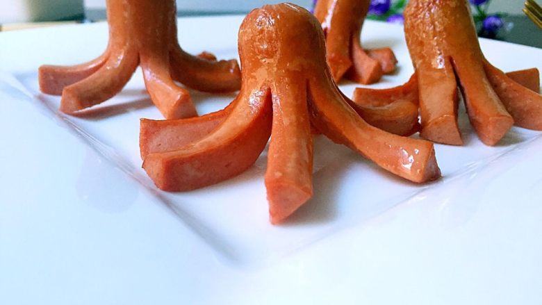 酷似章鱼的烤香肠,成品图!