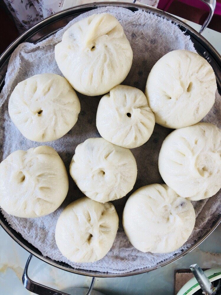 豇豆包子(长豆角),蒸熟的样子很诱人