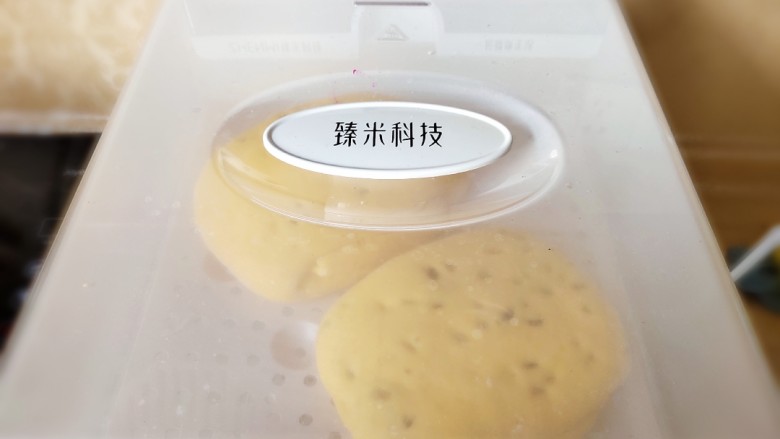 南瓜蜜豆馒头,开水上锅蒸20分钟即可。我用的是臻米科技电蒸箱。不到一分钟就上汽,所以我直接上锅蒸了。( 如果用普通蒸锅,一定记得要开水上锅哦。)