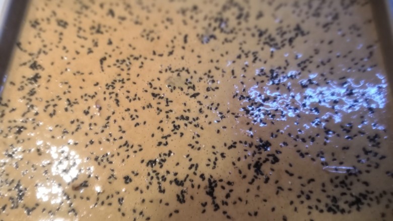 红糖枣糕(核桃芝麻蔓越莓),撒上一层黑芝麻