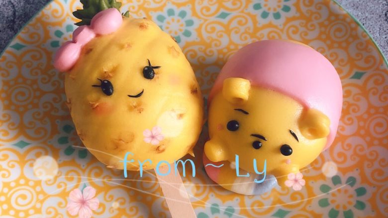 菠萝小可爱～冰棍馒头,还可以做成维尼宝宝的馒头哦
