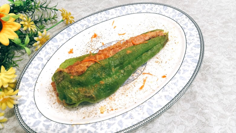 青椒酿肉,上桌,即可开吃