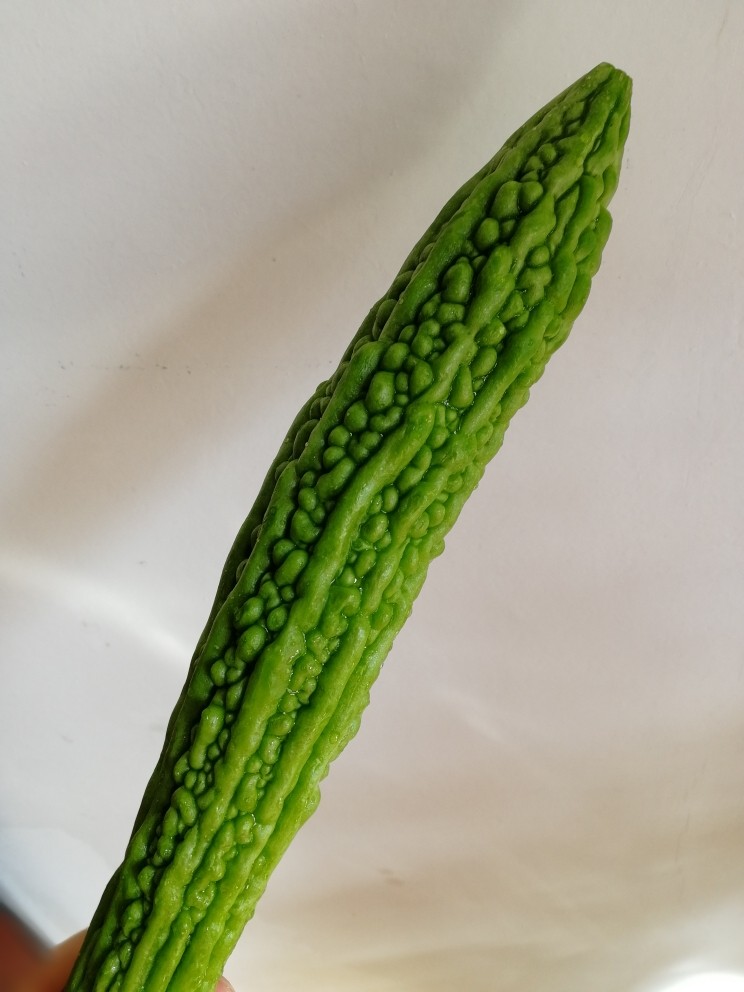 苦瓜煎鸡蛋,苦瓜用清水洗干净。