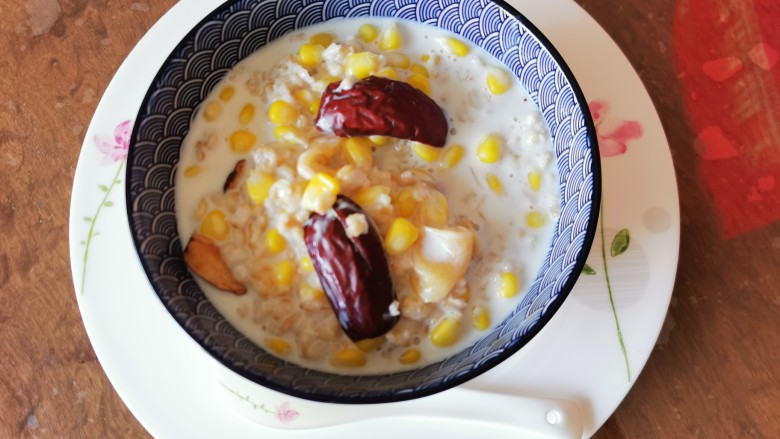 香滑红枣牛奶玉米麦片（快手版）