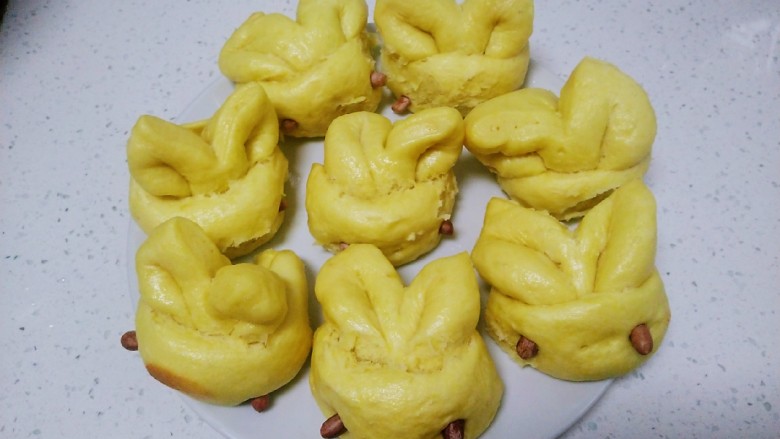 南瓜小兔子馒头,取出