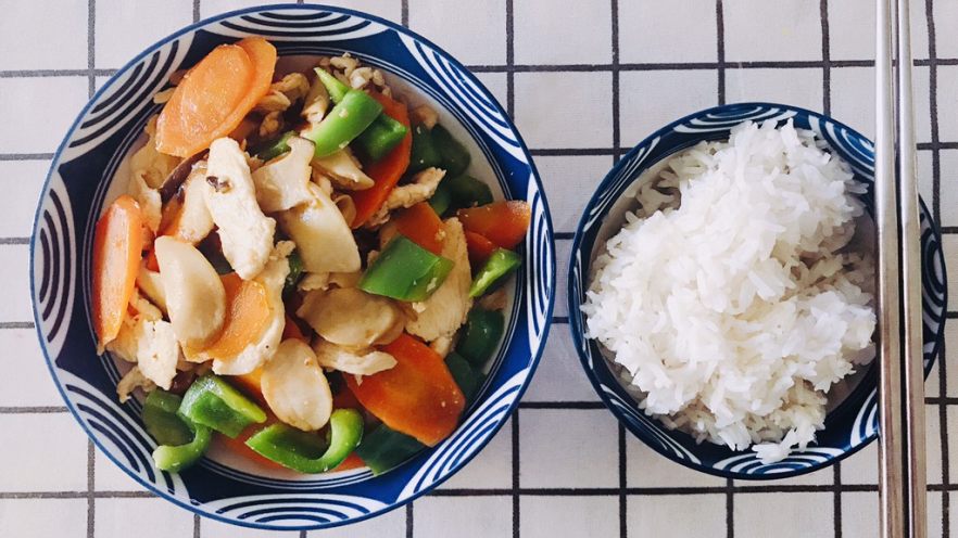 杏鲍菇炒肉片