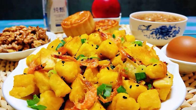 冬至美食+香葱黄金馒头粒,普通的食材用心做就会有意想不到的收获