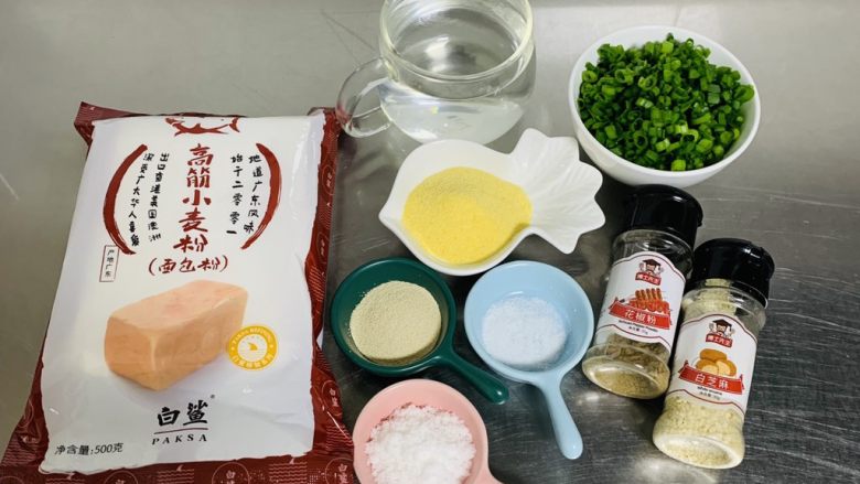 香葱千层饼,准备材料