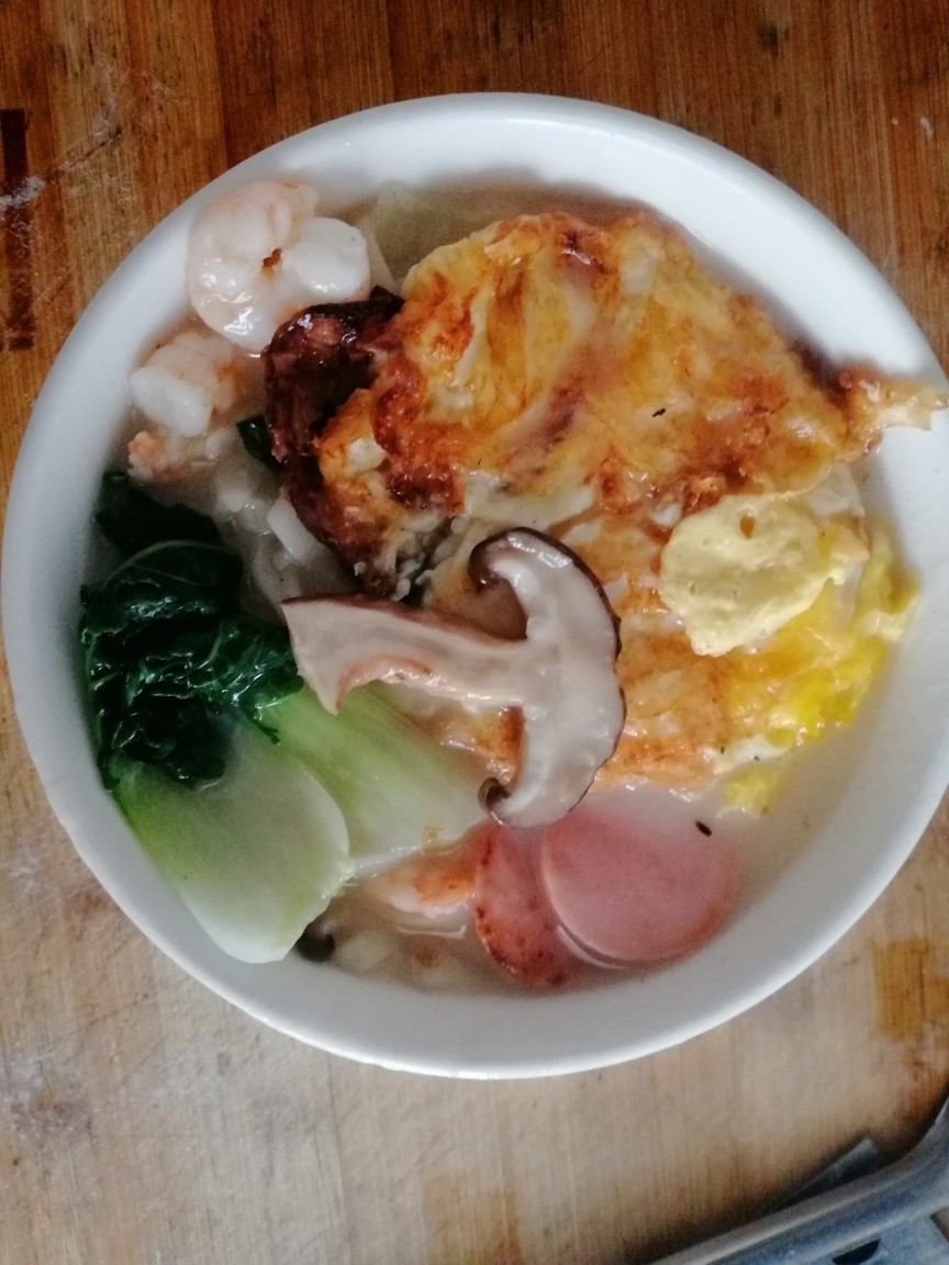 香菇青菜虾仁面