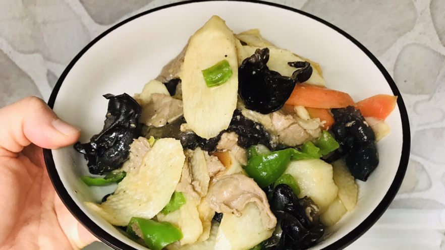 山药炒肉片