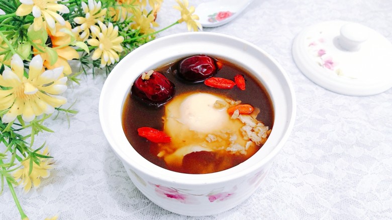 鸡蛋醪糟汤,盛出,即可上桌