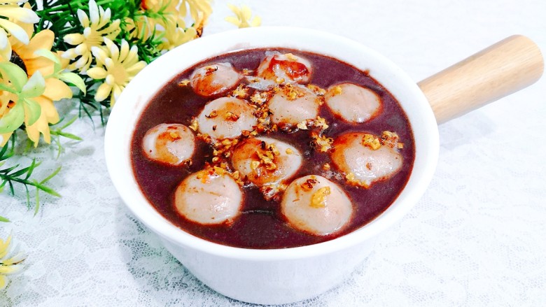 冬至美食 豆沙汤圆,上桌,即可开吃